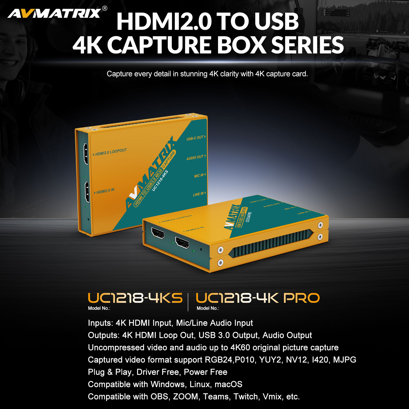 AVMATRIX 4K USB3.0 Video Captu - Video Gaming & Esports Usd Acc recensie en prijs